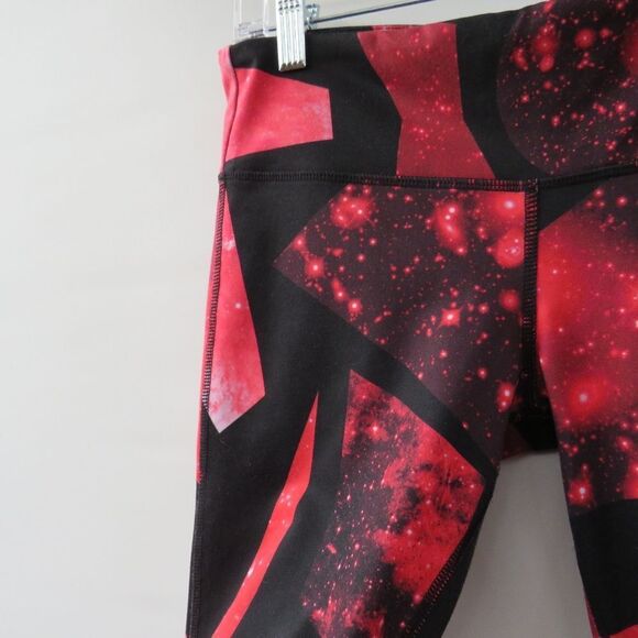 Alo Womens Goddess Black Legging Women's Small Red Geometric Space Pattern - Picture 7 of 14